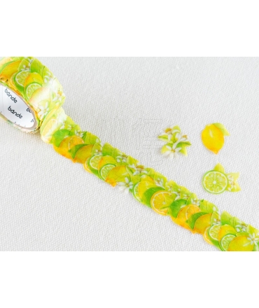 日本進口 bande 和紙貼紙 夏之花 系列 - 檸檬與萊姆 ( BDA 235 )