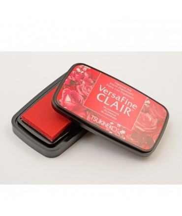 日本進口 TSUKINEKO月貓 VersaFine CLAIR 速乾 油性顏料系印台  亮色系列 - 魅力紅 Glamorous ( 201 )
