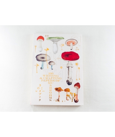 日本進口 插畫素材圖鑑系列書冊 - 蘑菇 ( 100 WRITING & CRAFTING PAPERS OF MUSHROOMS )