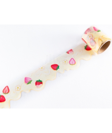 日本進口 MIND WAVE 寬幅和紙膠帶 - 草莓煉乳 ( 95018 )