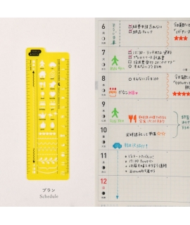 日本進口 2021 Hobonichi ほぼ日手帳描繪尺 - Schedule 行程 ( T-144 )