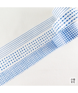 日本進口和紙膠帶 倉敷意匠計畫室 mitsou系列 - 藍，三柄入 ( 45635-02 )