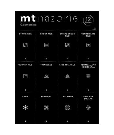 日本進口和紙膠帶 mt nazorie 專用幻燈片 系列 - 幾何圖 ( MTNZP03 )