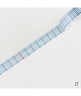 日本進口 倉敷意匠 方眼紙膠帶系列 - 12mm 藍色，單捲，OPP袋裝 ( 45019-11 )