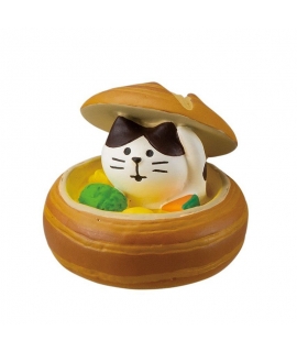 DECOLE concombre ​新鮮出爐的麵包貓 擺飾公仔 - 濃湯麵包盅貓 ( ZCB-61076 )
