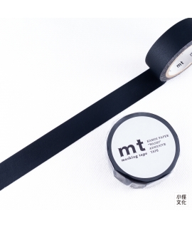 日本進口和紙膠帶 mt 1P Basic - 小小黑 ( MT01P207R )，復刻