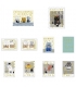 seal-do x 宮沢賢治 幻燈館系列 郵票造型 箔押貼紙 - 貓的事務所 ( ks-fb-10002 )