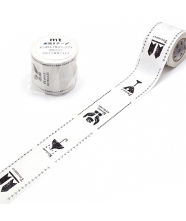 mt wrapping 水貼系列 濕水紙膠帶 - 復古標誌_白色 ( MTGAMT06 )