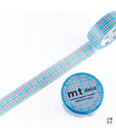 mt DECO系列和紙膠帶 2023春夏 - 多彩格紋．藍色 ( MT01D551 )