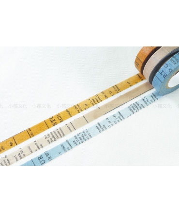 日本進口和紙膠帶 倉敷意匠計劃室 - 報紙細版三色 10mm ( 45202-06 )